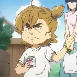 😐 9472ed20 Anime, Kartun, Karakter, Anak laki-laki, Kesal telegram sticker