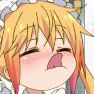 😋 dff05094 Tohru Miss Kobayashi's Dragon Maid Anime, Naga, Lidah, Imut, Lucu telegram sticker