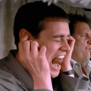 🙉 28b0ed62 Lloyd Christmas Dumb and Dumber Dumb and Dumber, film, comédie, Jim Carrey, cri, effrayé telegram sticker