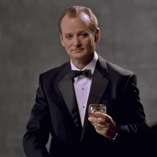 😉 6b62115c Bill Murray bill murray, aktor, selebriti, tuksedo, wiski, potret whatsapp sticker