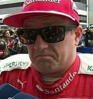 ☹️ a76b6fd1 Kimi Räikkönen coureur, formule 1, f1, racer, motorsport telegram sticker