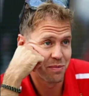 🤨 c72491f4 Sebastian Vettel coureur, formule 1, racen, atleet, sport telegram sticker