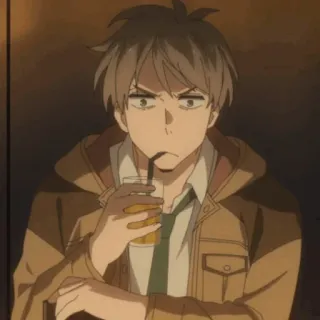 💸 023a9dc5 Anime, Uomo, Bere, Casual, Cartone animato, Animazione telegram sticker