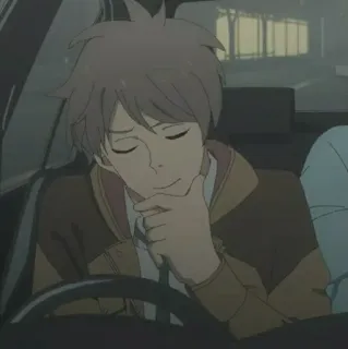 💸 4eccb59a Anime, Ragazzo, Auto, Maschio, Seduto telegram sticker