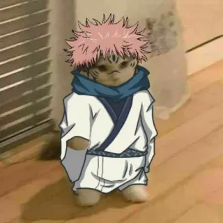 🐈 11dc8537 Ryomen Sukuna Jujutsu Kaisen Anime, Manga, Jujutsu Kaisen, Sukuna, grappig, kat, Cosplay telegram sticker