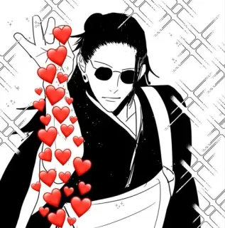 ❤️ 307140ea Anime, Harten, Liefde, Personage, Zonnebril, Manga, Fanart telegram sticker