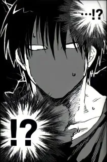 😡 c9594122 !? !? Anime, Manga, Vraag, Verrassing, Uitroep, Geschrokken, Boos, Gefrustreerd telegram sticker