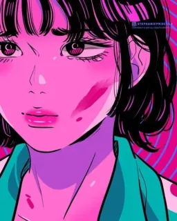 🍭 02b66052 动漫, 女孩, 肖像, 数字艺术, 插画 telegram sticker