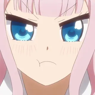 😠 47afbb9b Chika Fujiwara Kaguya-sama: Love Is War Anime, Chika Fujiwara, Kaguya-sama, Zły, Poirytowany telegram sticker