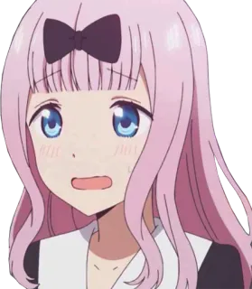 😕 55dd930b Chika Fujiwara Kaguya-sama: Love Is War Anime, Dziewczyna, Chika Fujiwara, Słodkie, Kawaii telegram sticker