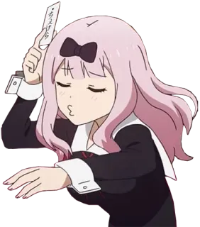😚 cb2b283d Chika Fujiwara Kaguya-sama: Love Is War あえぎ声 Anime, Chika, Kaguya-sama, Love is War, słodkie, Manga telegram sticker
