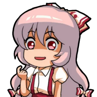 Emoting Mokou telegram stickers