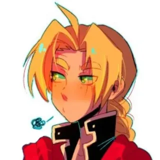 🙁 3c0f11f3 Edward Elric Fullmetal Alchemist 爱德华·艾尔利克, 动漫, 漫画, 钢之炼金术师, 卡通 telegram sticker