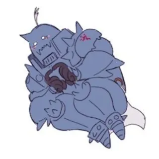 👉 7ace8b76 Alphonse Elric Fullmetal Alchemist 动漫, 盔甲, 可爱, Q版, 炼金术士 telegram sticker