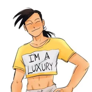 😎 87d4c2bb I'M A LUXURY 角色, 奢华, 卡通, 人物, 生活方式, 时尚 telegram sticker