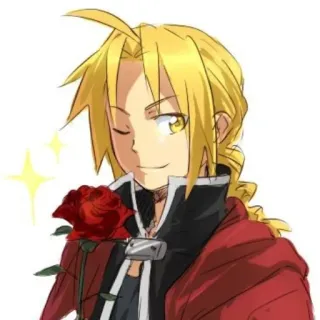 🥵 8851aa42 Edward Elric Fullmetal Alchemist 动漫, 钢之炼金术师, 爱德华·艾尔利克, 玫瑰, 角色, 漫画, 粉丝作品 telegram sticker