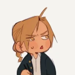 😰 cf077cd4 Edward Elric Fullmetal Alchemist 动漫, 漫画, 钢之炼金术师, 爱德华·艾尔利克, 卡通, 粉丝艺术 telegram sticker