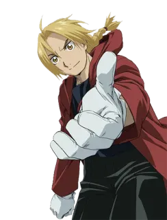 😏 07cfd53f Edward Elric Fullmetal Alchemist Anime, Cartoon, Figur, Fantasy, Magie, Animation telegram sticker