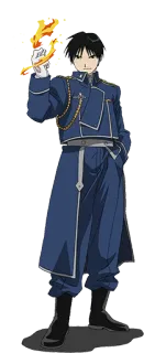 😏 0a2b45ec Roy Mustang Fullmetal Alchemist Anime, Charakter, Feuer, Roy Mustang telegram sticker