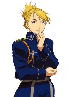 😏 5d26c56b Riza Hawkeye Fullmetal Alchemist Anime, Militär, Charakter, Fullmetal Alchemist, Riza Hawkeye telegram sticker