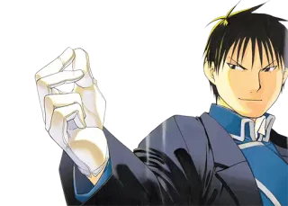 😏 8c3ba64a Roy Mustang Fullmetal Alchemist Anime, Charakter, Manga, Feuer, Fullmetal Alchemist telegram sticker