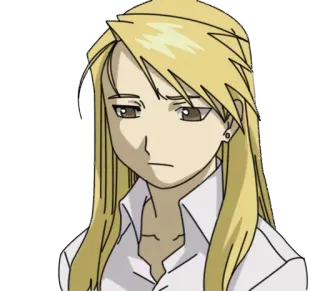 😏 98be65af Winry Rockbell Fullmetal Alchemist Anime, Mädchen, Charakter, Winry Rockbell, Fullmetal Alchemist telegram sticker