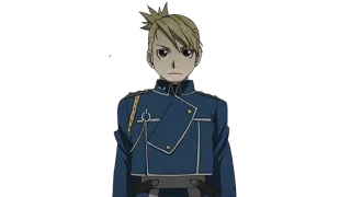 😏 9d686524 Riza Hawkeye Fullmetal Alchemist Anime, Militär, Charakter, Mädchen, Blond, Soldat, Uniform telegram sticker