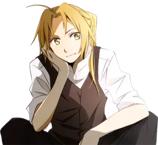 😏 fbd008f7 Edward Elric Fullmetal Alchemist Anime, Manga, Fullmetal Alchemist, Edward Elric, Charakter telegram sticker
