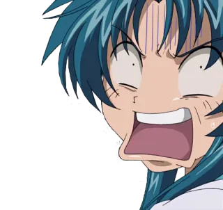 😲 abdd8d55 Anime, Manga, Dibujos animados, Impactado, Sorprendido, Expresión, Personaje telegram sticker