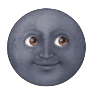 🌚 4eb65df0 พระจันทร์, ใบหน้า, อิโมจิ, ท้องฟ้า, กลางคืน, ท้องฟ้า telegram sticker