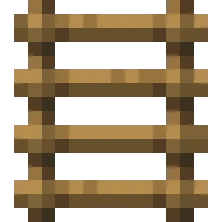 🪵 2a93d357 échelle, minecraft, bois, jeu, pixelisé telegram sticker