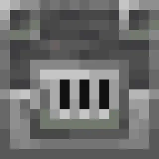 🍙 b4e26c83 Minecraft, Bloc, Pixel, Gris, Four telegram sticker