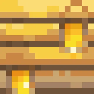 🍯 de32f527 Minecraft nid d'abeilles, miel, ruche, pixel, jeu telegram sticker