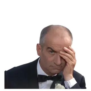 👩‍🎤 9f985dbd pria, facepalm, frustasi, tuksedo, kecewa telegram sticker