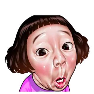 💩 674d8349 engraçado, rosto, expressão, mulher, desenho animado whatsapp sticker