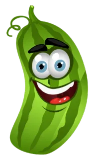 🥒 d48aba82 cetriolo, verdura, cartone animato, cibo, sorridente, felice, divertente telegram sticker
