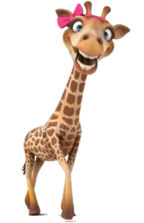 😃 2bd5a528 жираф, животное, мультфильм, милый, млекопитающее, дикая природа telegram sticker