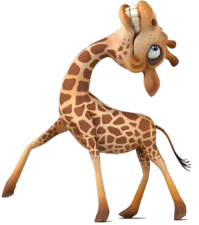 😬 de259658 жираф, мультик, животное, смешной, милый telegram sticker