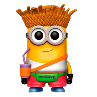 🏖 61937813 Minion Despicable Me Minion, Lato, Hawajski, Plaża, Jak ukraść księżyc, Postać telegram sticker