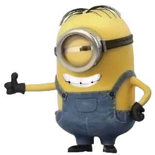 👍 666c3f74 Minion Kreskówka, Żółty, Śmieszne, Jak ukraść księżyc, Postać telegram sticker
