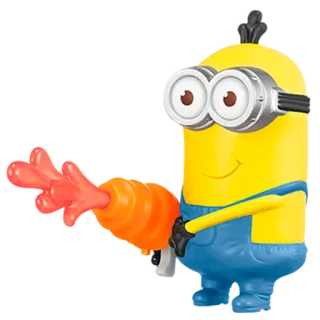 👮 7ba08058 Minion Kreskówka, Zabawny, Postać, Żółty, Zabawka telegram sticker