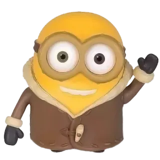 😉 94d14c68 Minion Kreskówka, Słodkie, Żółty, Zima, Film telegram sticker