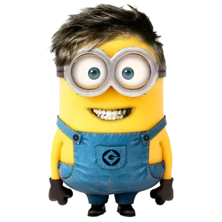 😁 ccb9af35 Minion kreskówka, żółty, śmieszne, postać telegram sticker