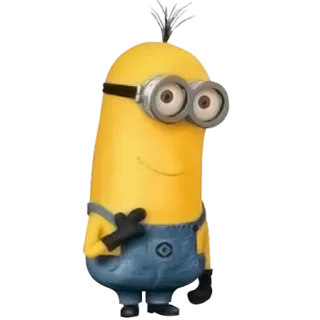 😍 cdcf1e1f Minion Kreskówka, Żółty, Postać, Minionki, Śmieszne telegram sticker