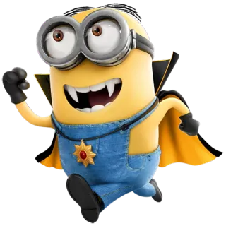 🎃 eb89cdf0 Minion Minion, Wampir, Halloween, Kreskówka, Potwór telegram sticker