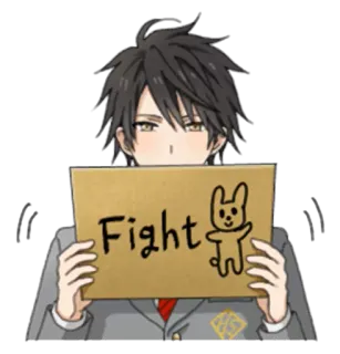 👊 129c4bb0 Fight 动漫, 卡通, 战斗, 兔子, 角色 telegram sticker