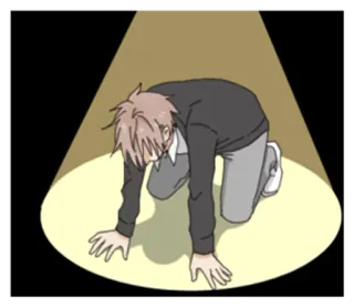 😔 354b7ea7 动漫, 抑郁, 悲伤, 角色, 人物, 忧郁, 疲惫 telegram sticker