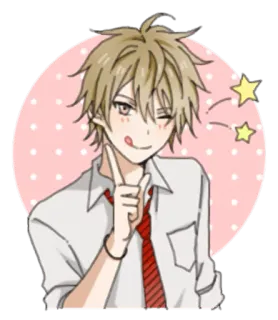 😉 ca3cb003 动漫, 漫画, 角色, 校服, 星星, 卡哇伊, 可爱, 插画 telegram sticker