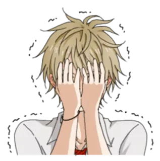 🙈 ee3981b4 动漫, 悲伤, 哭泣, 动漫人物, 男孩 telegram sticker