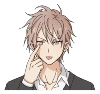 😜 f25b3eb2 动漫, 漫画, 角色, 舌头, 男孩, 男人 telegram sticker